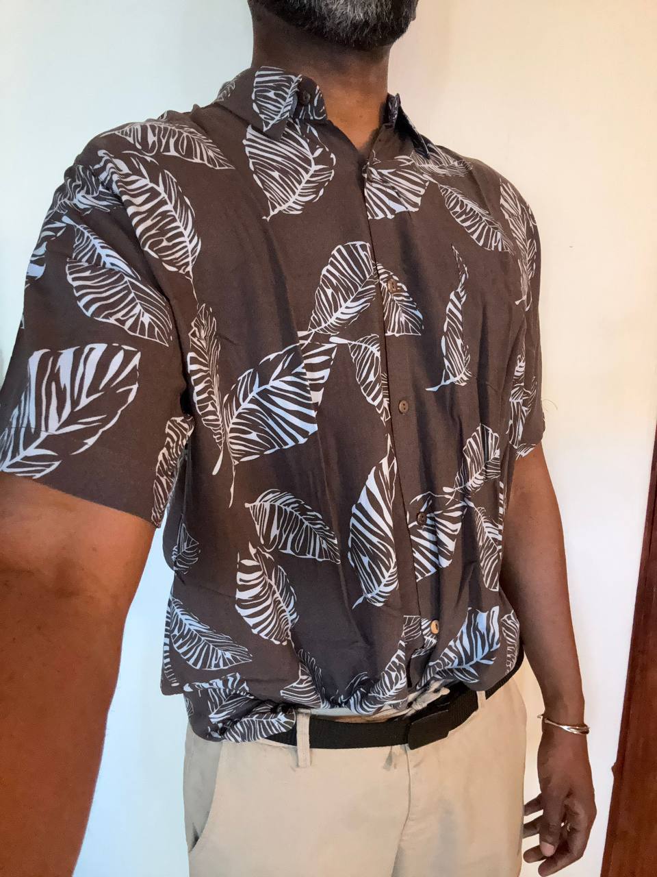Charcoal Leaf Shirt